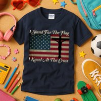 I Stand For The Flag And Kneel For The Cross Kids T-Shirt