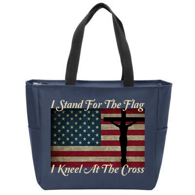 I Stand For The Flag And Kneel For The Cross Zip Tote Bag