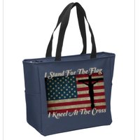 I Stand For The Flag And Kneel For The Cross Zip Tote Bag