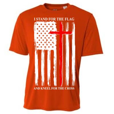 I Stand For the Flag And Kneel For The Cross Flag Cooling Performance Crew T-Shirt