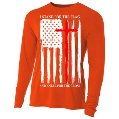 I Stand For the Flag And Kneel For The Cross Flag Cooling Performance Long Sleeve Crew