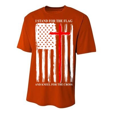 I Stand For the Flag And Kneel For The Cross Flag Performance Sprint T-Shirt