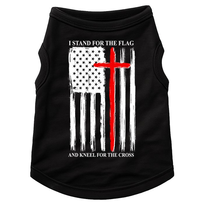 I Stand For the Flag And Kneel For The Cross Flag Doggie Tank