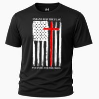 I Stand For the Flag And Kneel For The Cross Flag Performance Shirt
