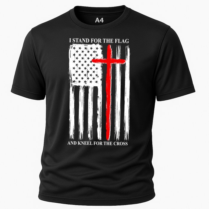 I Stand For the Flag And Kneel For The Cross Flag Performance Shirt
