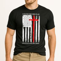 I Stand For the Flag And Kneel For The Cross Flag Performance Shirt