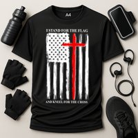 I Stand For the Flag And Kneel For The Cross Flag Performance Shirt