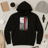 I Stand For the Flag And Kneel For The Cross Flag Hoodie