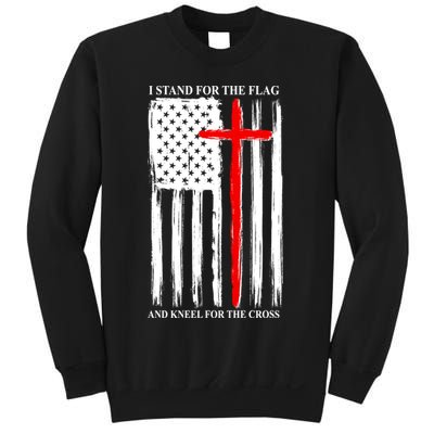 I Stand For the Flag And Kneel For The Cross Flag Sweatshirt