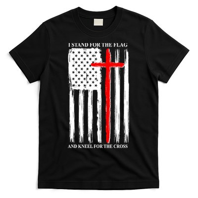 I Stand For the Flag And Kneel For The Cross Flag T-Shirt