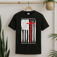 I Stand For the Flag And Kneel For The Cross Flag T-Shirt