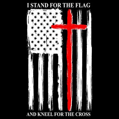 I Stand For the Flag And Kneel For The Cross Flag T-Shirt
