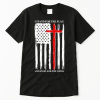 I Stand For the Flag And Kneel For The Cross Flag Tall T-Shirt