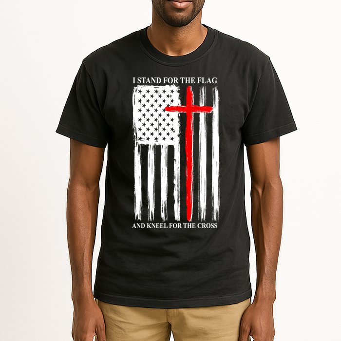 I Stand For the Flag And Kneel For The Cross Flag Tall T-Shirt