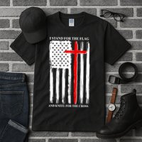 I Stand For the Flag And Kneel For The Cross Flag Tall T-Shirt