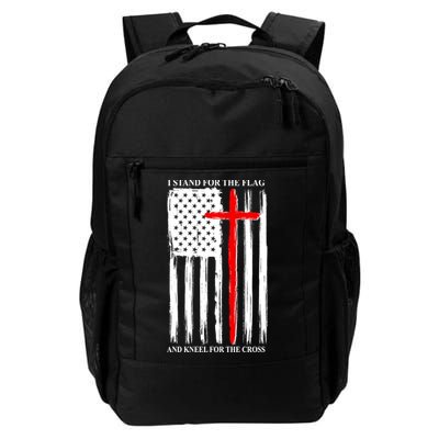 I Stand For the Flag And Kneel For The Cross Flag Backpack