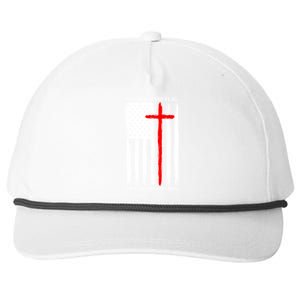 I Stand For the Flag And Kneel For The Cross Flag Snapback Five-Panel Rope Hat