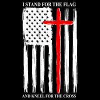 I Stand For the Flag And Kneel For The Cross Flag 7-Panel Snapback Hat