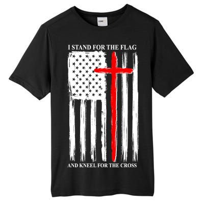 I Stand For the Flag And Kneel For The Cross Flag Tall Fusion ChromaSoft Performance T-Shirt