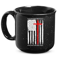 I Stand For the Flag And Kneel For The Cross Flag 15oz Campfire Ceramic Mug