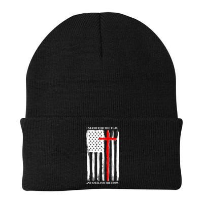 I Stand For the Flag And Kneel For The Cross Flag Beanie