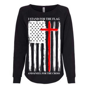 I Stand For the Flag And Kneel For The Cross Flag Womens California Wash Sweatshirt