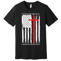 I Stand For the Flag And Kneel For The Cross Flag Premium T-Shirt