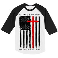 I Stand For the Flag And Kneel For The Cross Flag Baseball Sleeve Shirt