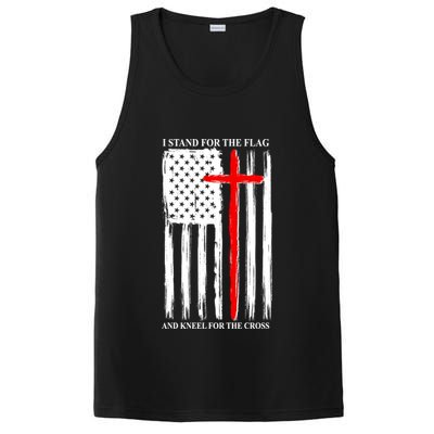 I Stand For the Flag And Kneel For The Cross Flag PosiCharge Competitor Tank