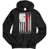 I Stand For the Flag And Kneel For The Cross Flag Tie Dye Hoodie