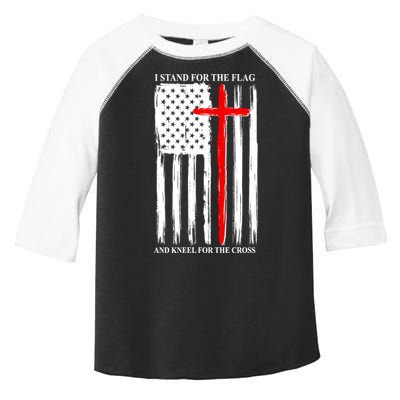 I Stand For the Flag And Kneel For The Cross Flag Toddler Fine Jersey T-Shirt