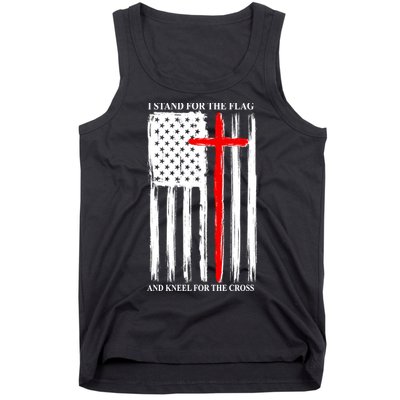 I Stand For the Flag And Kneel For The Cross Flag Tank Top