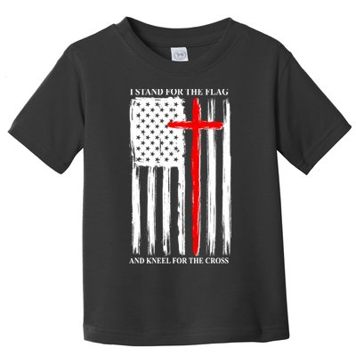 I Stand For the Flag And Kneel For The Cross Flag Toddler T-Shirt