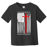 I Stand For the Flag And Kneel For The Cross Flag Toddler T-Shirt