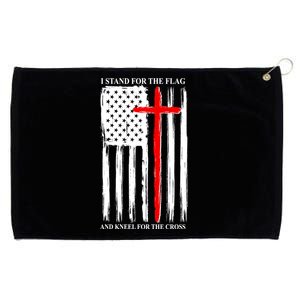 I Stand For the Flag And Kneel For The Cross Flag Grommeted Golf Towel