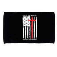 I Stand For the Flag And Kneel For The Cross Flag Microfiber Hand Towel