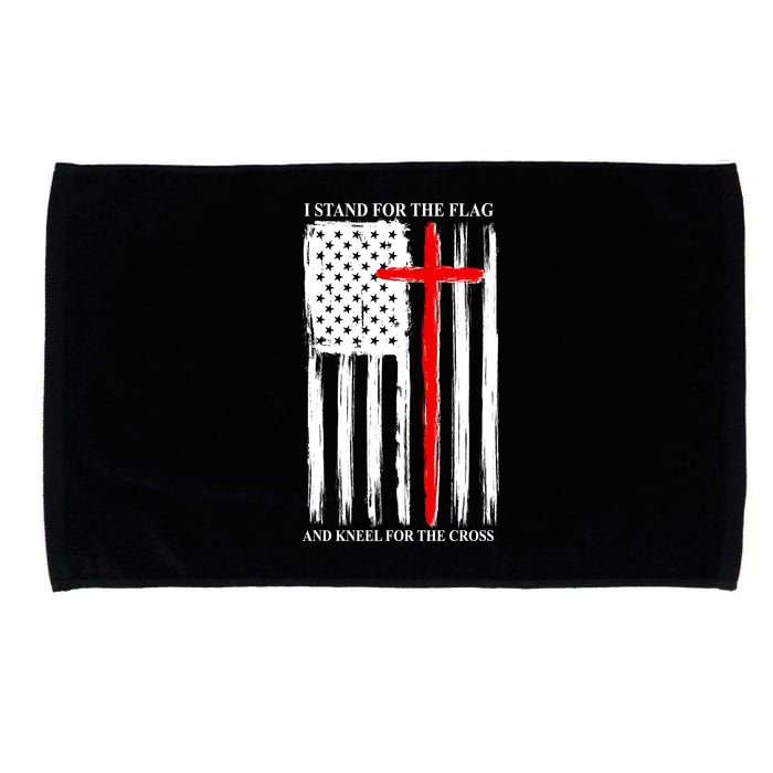 I Stand For the Flag And Kneel For The Cross Flag Microfiber Hand Towel