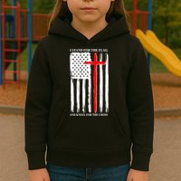 I Stand For the Flag And Kneel For The Cross Flag Kids Hoodie