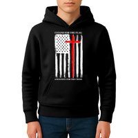 I Stand For the Flag And Kneel For The Cross Flag Kids Hoodie