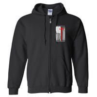 I Stand For the Flag And Kneel For The Cross Flag Full Zip Hoodie