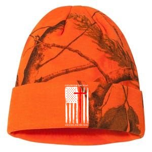 I Stand For the Flag And Kneel For The Cross Flag Kati Licensed 12" Camo Beanie