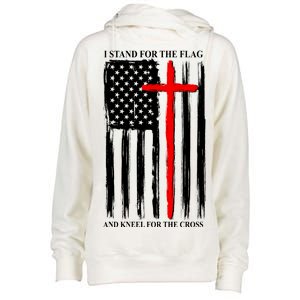 I Stand For the Flag And Kneel For The Cross Flag Womens Funnel Neck Pullover Hood