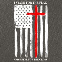 I Stand For the Flag And Kneel For The Cross Flag Cotton Canvas Backpack