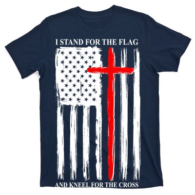 I Stand For the Flag And Kneel For The Cross Flag T-Shirt