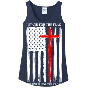 I Stand For the Flag And Kneel For The Cross Flag Ladies Essential Tank