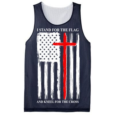 I Stand For the Flag And Kneel For The Cross Flag Mesh Reversible Basketball Jersey Tank