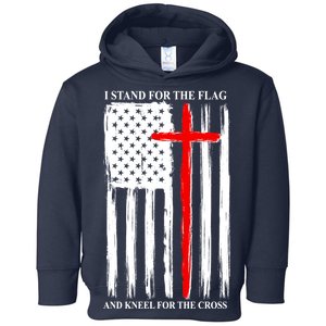 I Stand For the Flag And Kneel For The Cross Flag Toddler Hoodie