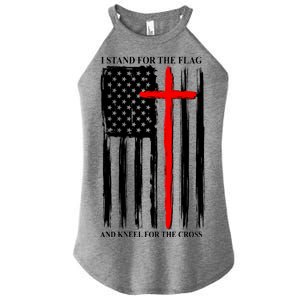 I Stand For the Flag And Kneel For The Cross Flag Women's Perfect Tri Rocker Tank