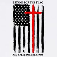 I Stand For the Flag And Kneel For The Cross Flag Garment-Dyed Sweatshirt