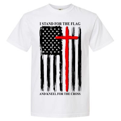 I Stand For the Flag And Kneel For The Cross Flag Garment-Dyed Heavyweight T-Shirt